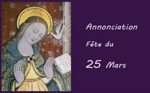 Saint du 25 mars Annonciation de la Vierge Marie Prière