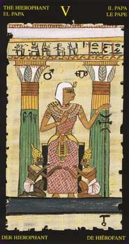 Tarot égyptien la carte le pape