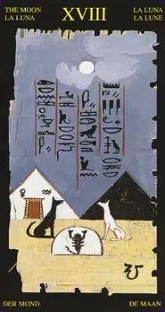 Tarot Égyptien carte la lune