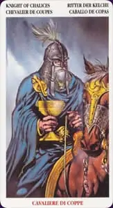 Celtic tarot carte : le chevalier de coupes