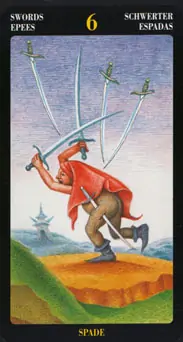 Le tarot Bosch: carte 6 d'épée