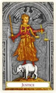 Tarot of Prague: carte la justice