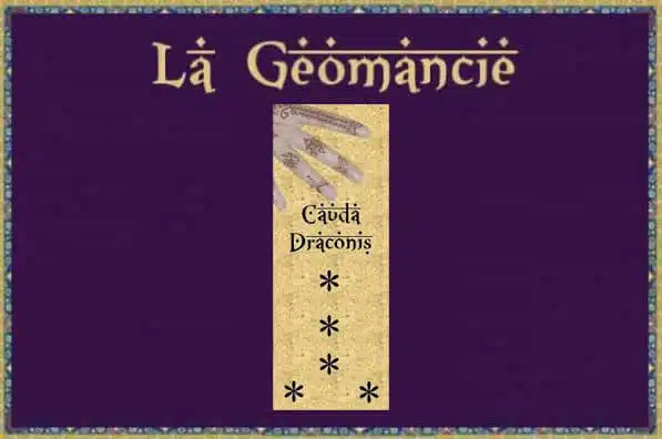 Cauda draconis : Figure géomancie et signification