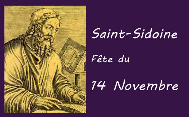 14 novembre : Saint Sidoine