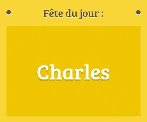 Prénom Charles fête le 04 novembre