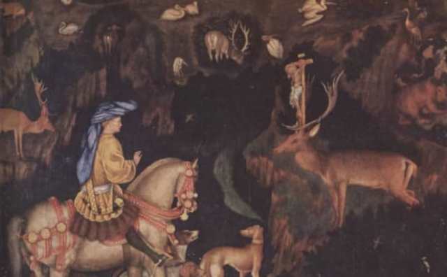 La vision de Saint Eustache', de l'artiste italien Pisanello.