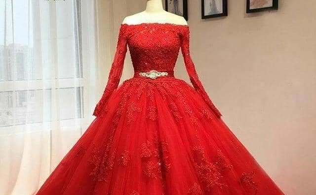 Le rêve d'acheter une robe de mariée rouge : 