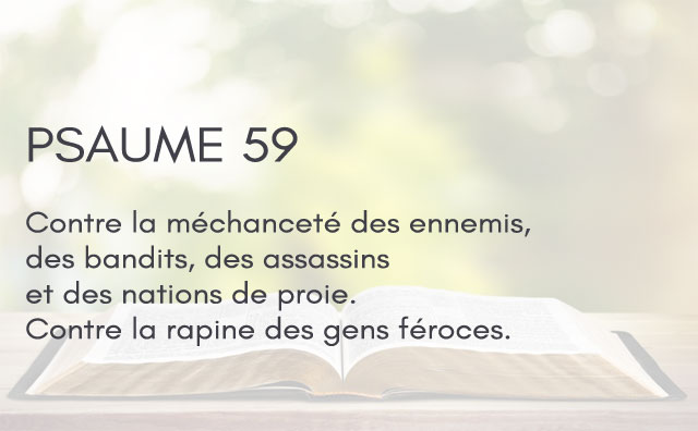 Interprétation du psaume 59 de la bible