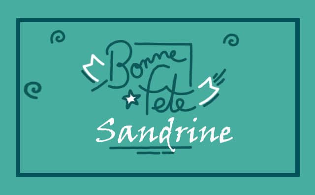 Le 02 avril Bonne Fête Sandrine :