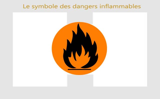 Symbole des dangers inflammables : 