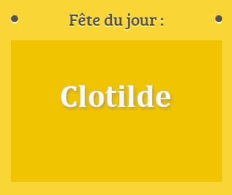 Prénom Clotilde fête le 04 juin