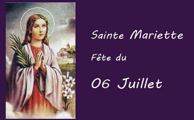 06 juillet : sainte Mariette