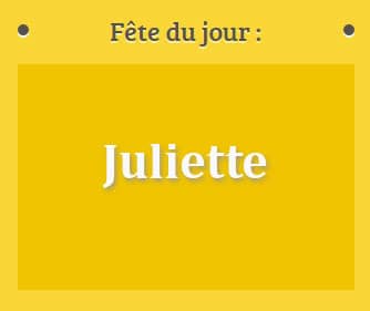 prénom Juliette le 30 juillet