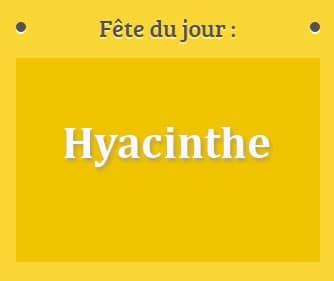 Prénom Hyacinthe fête le 17 Août