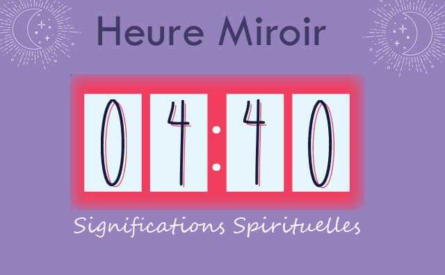 Heure miroir 04 h 40 : Signification et Interprétation