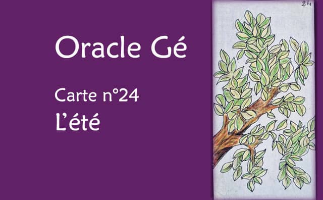 Oracle Gé : Explications de la carte de l'été n°24