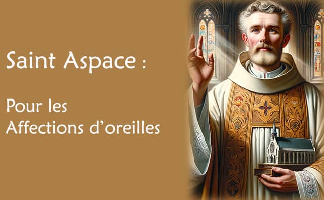 La prière à Saint Aspace pour soulager les douleurs d'oreilles: