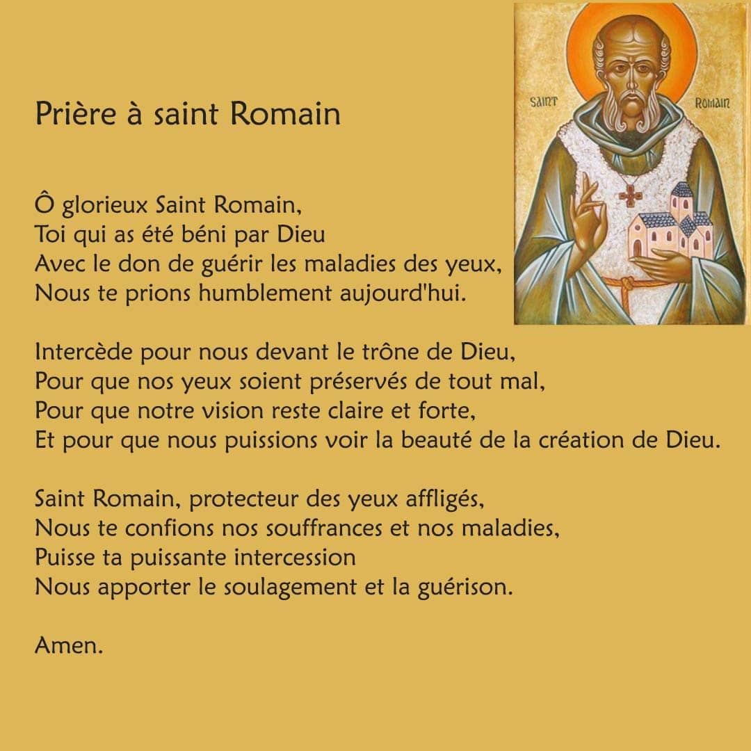 Prière à Saint Romain à imprimer