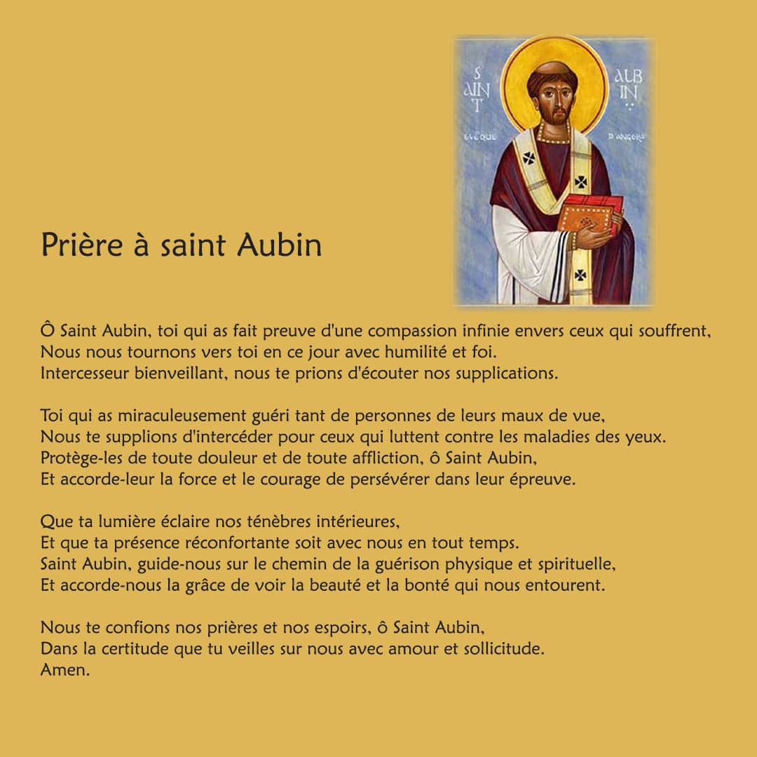 Prière à Saint Aubin à imprimer