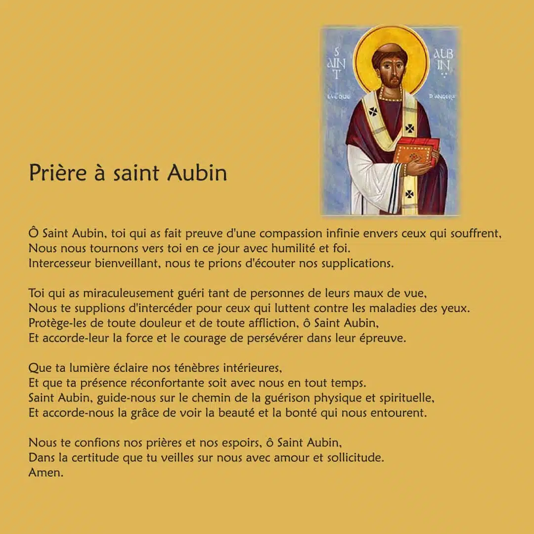 Prière à Saint Aubin à imprimer