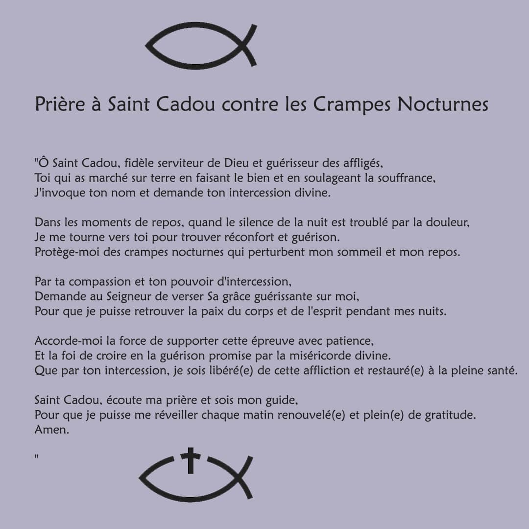 Prière de saint Cadou à imprimer